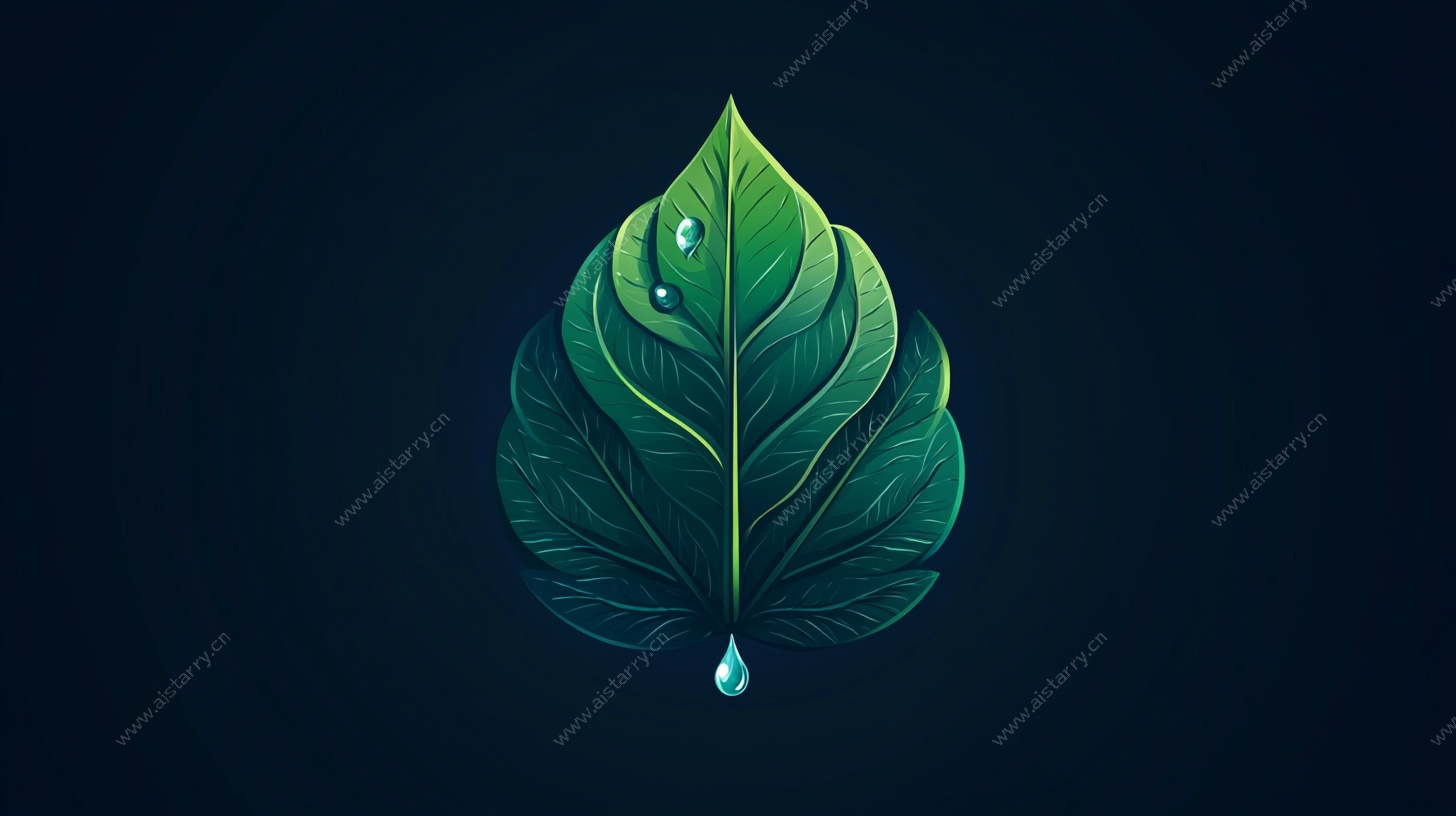 翠绿叶片上的晶莹水滴