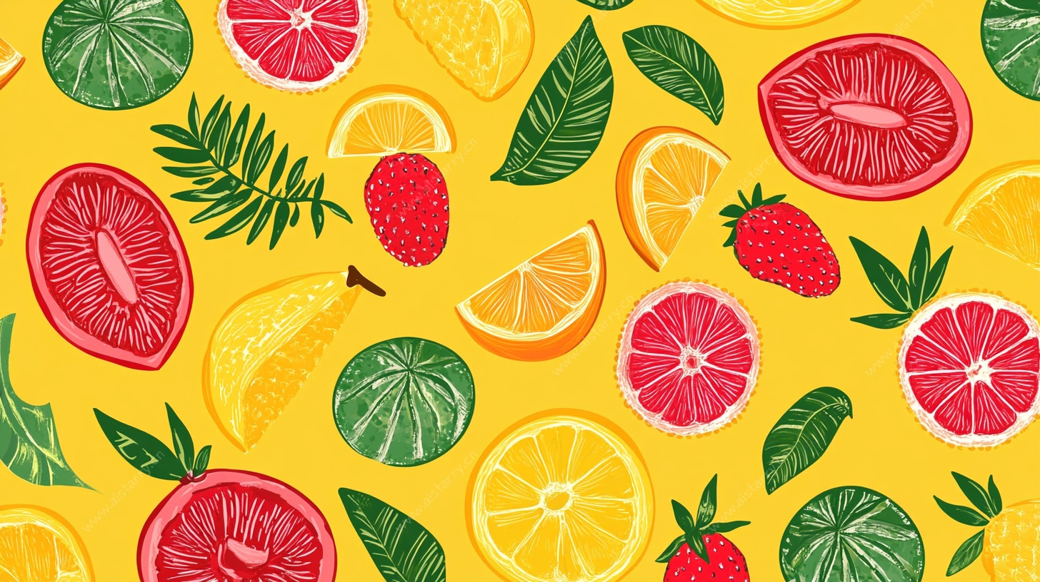 缤纷水果图案背景