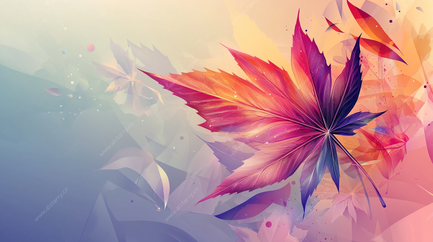 梦幻秋叶背景图