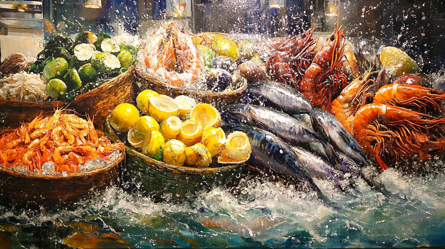 新鲜海鲜盛宴