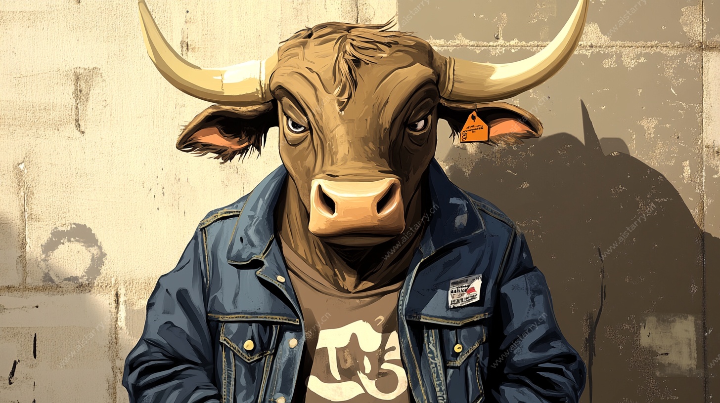 潮流牛头人插画形象