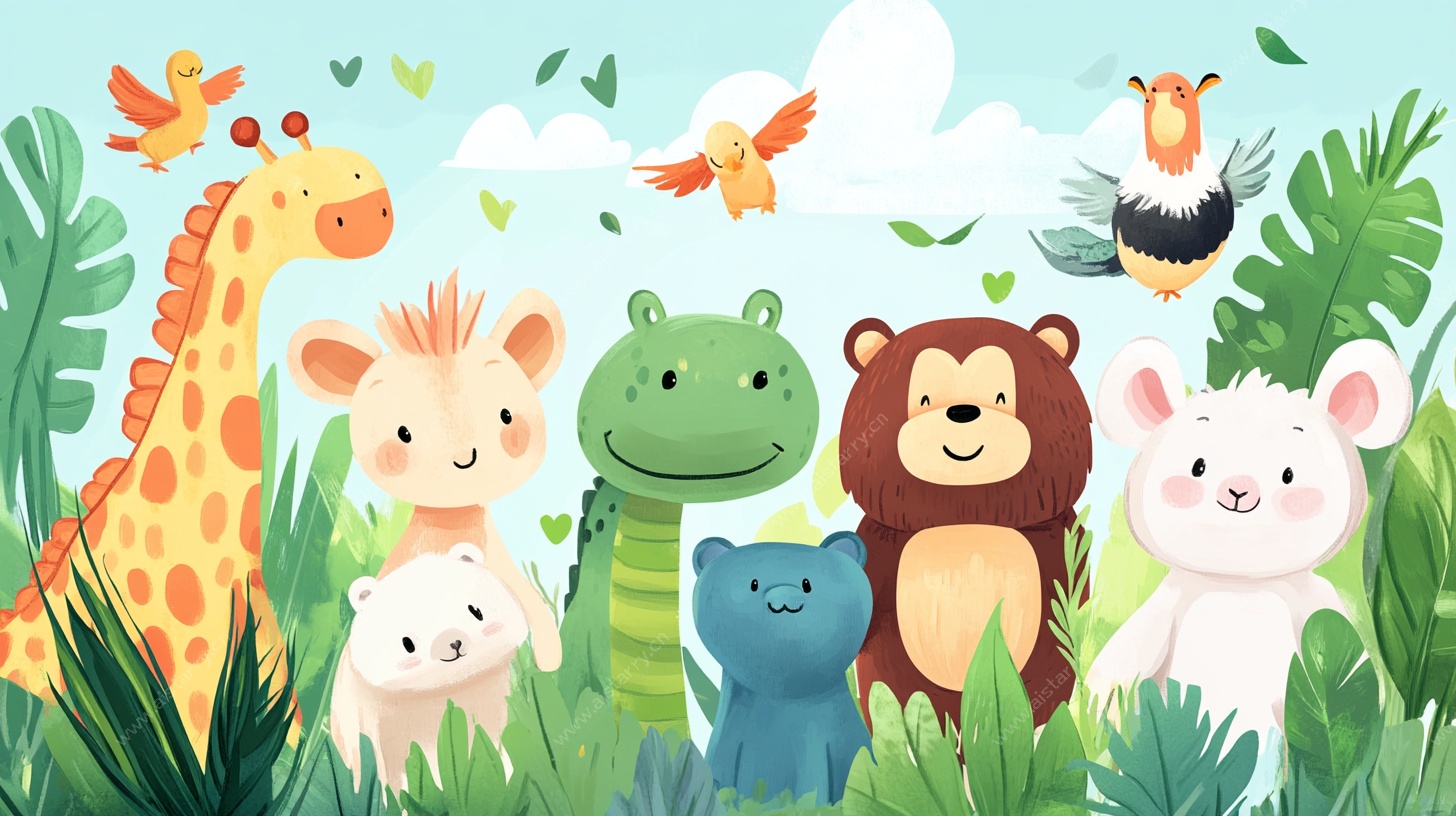 可爱动物们的森林聚会