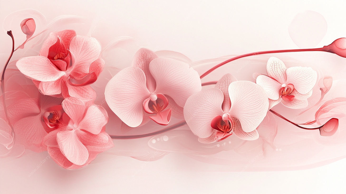 粉色优雅兰花花卉背景图
