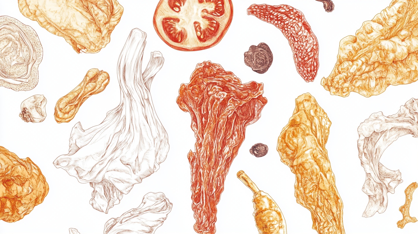 手绘干货食材插画图