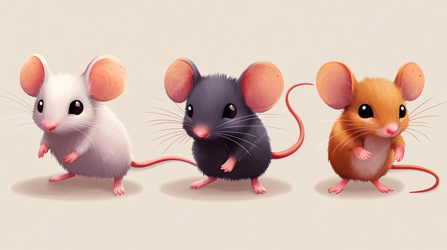 三只可爱小老鼠