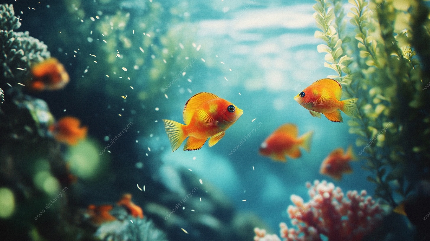 梦幻海底金鱼群景观