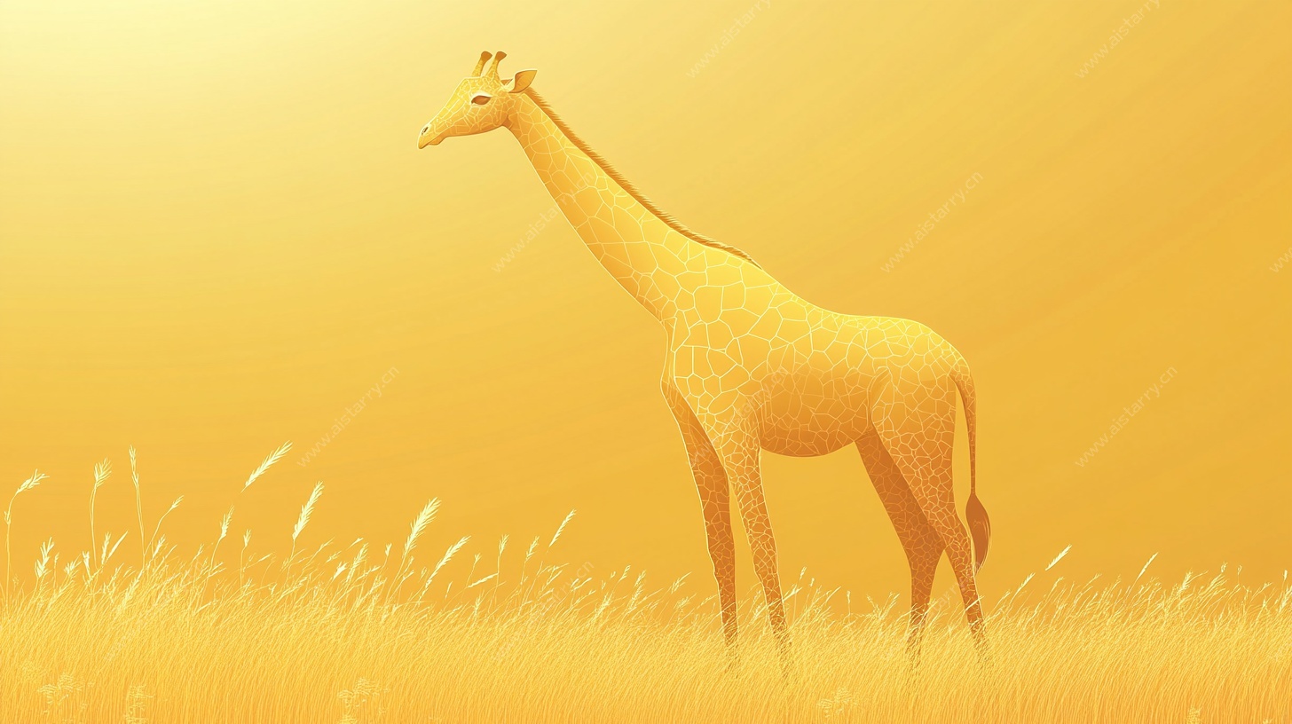 阳光下的长颈鹿