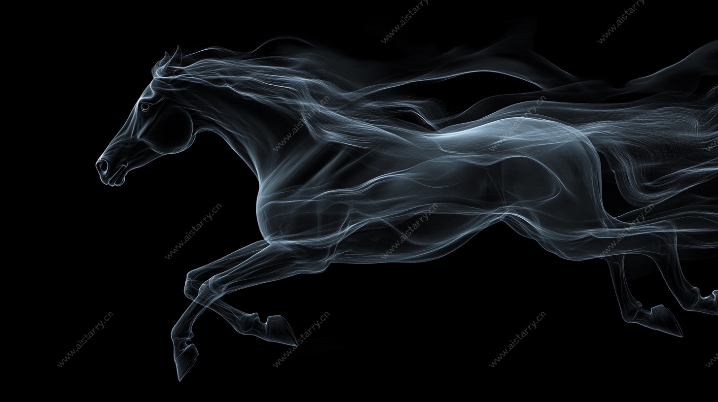 烟雾骏马 动感艺术图像