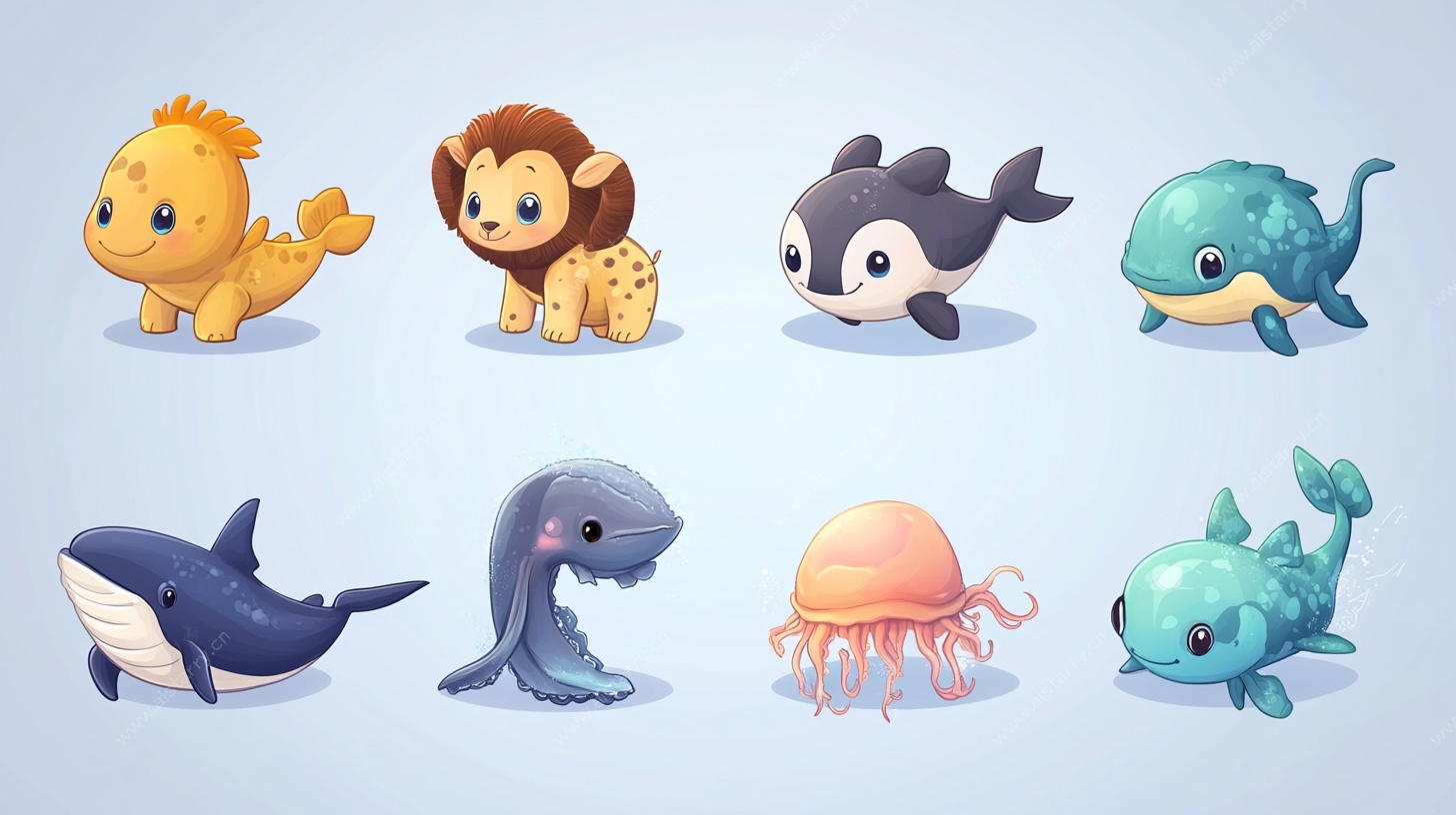 可爱动物插画集合