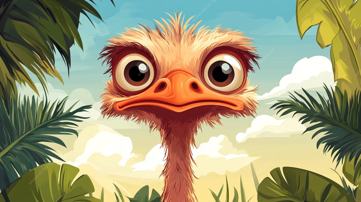 呆萌鸵鸟的丛林奇遇