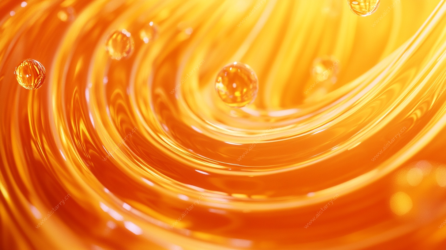 流动的琥珀色液体