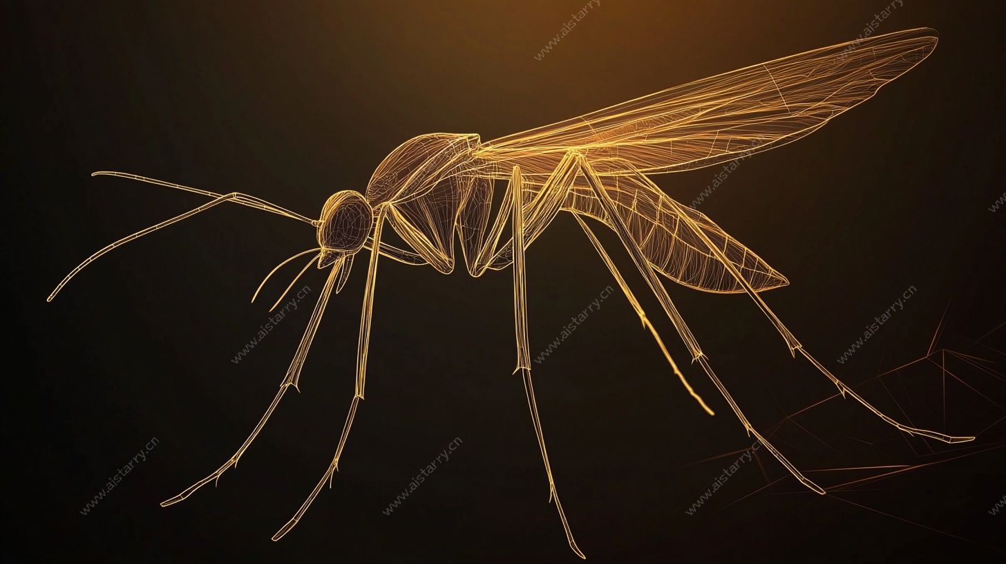 透明骨骼风蚊子3D模型