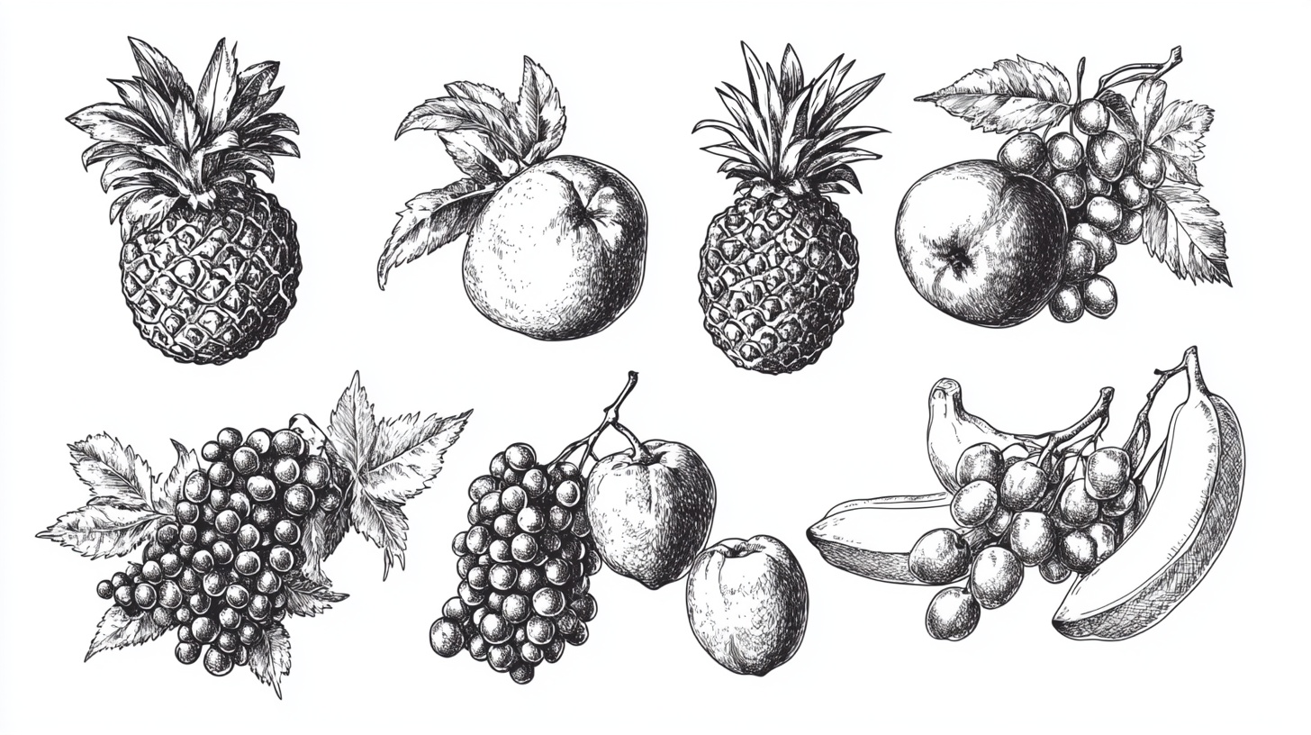 手绘水果集合