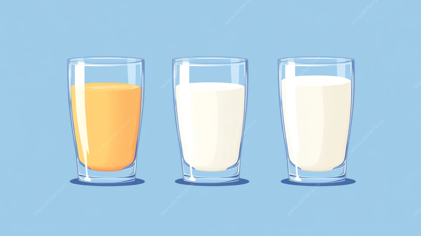 三杯饮品插画图