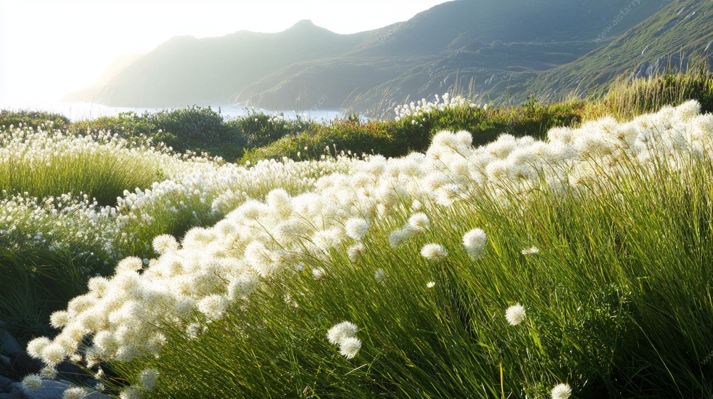山间绒花绽放美景