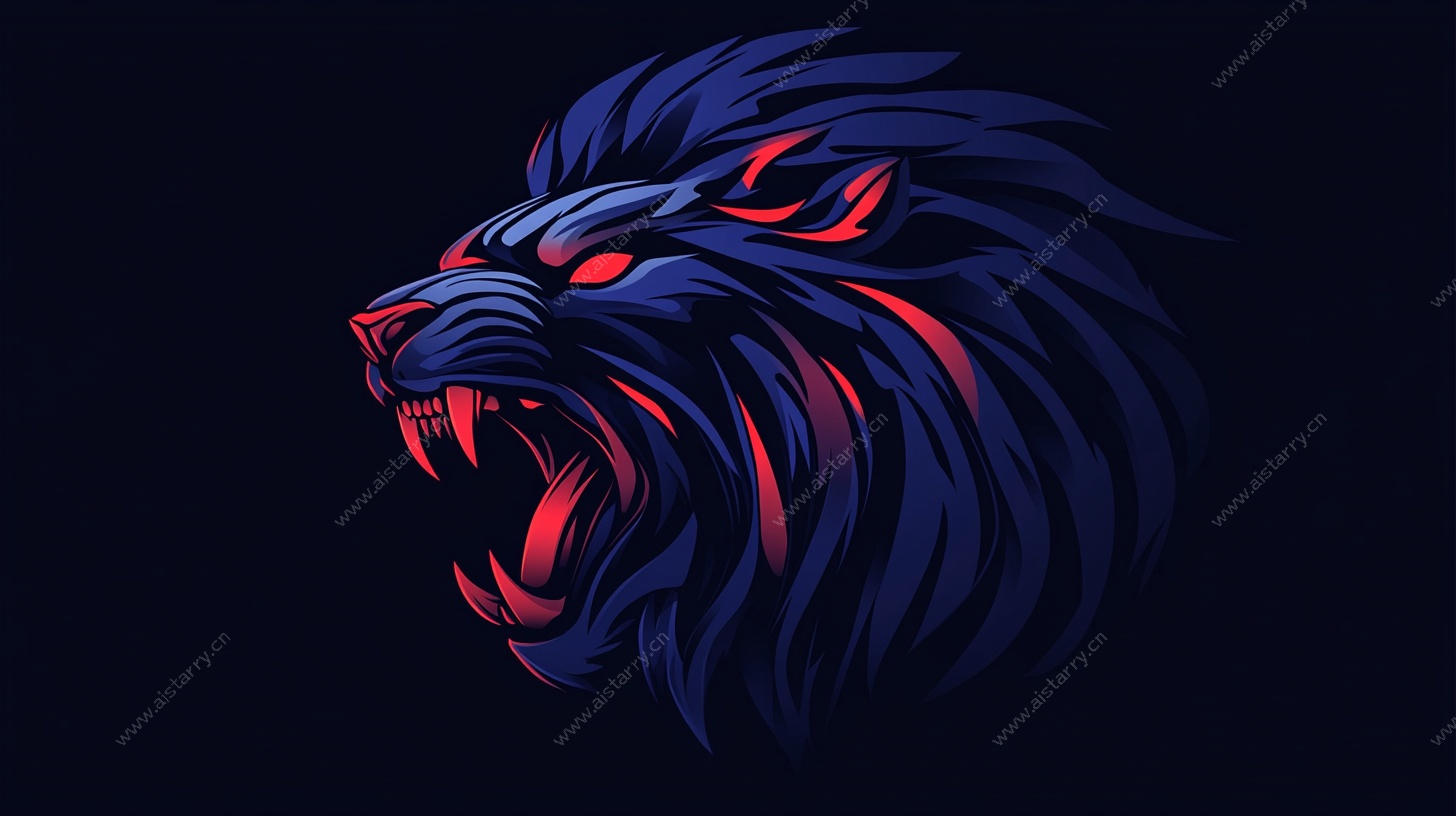 咆哮的炫酷狮子头形象