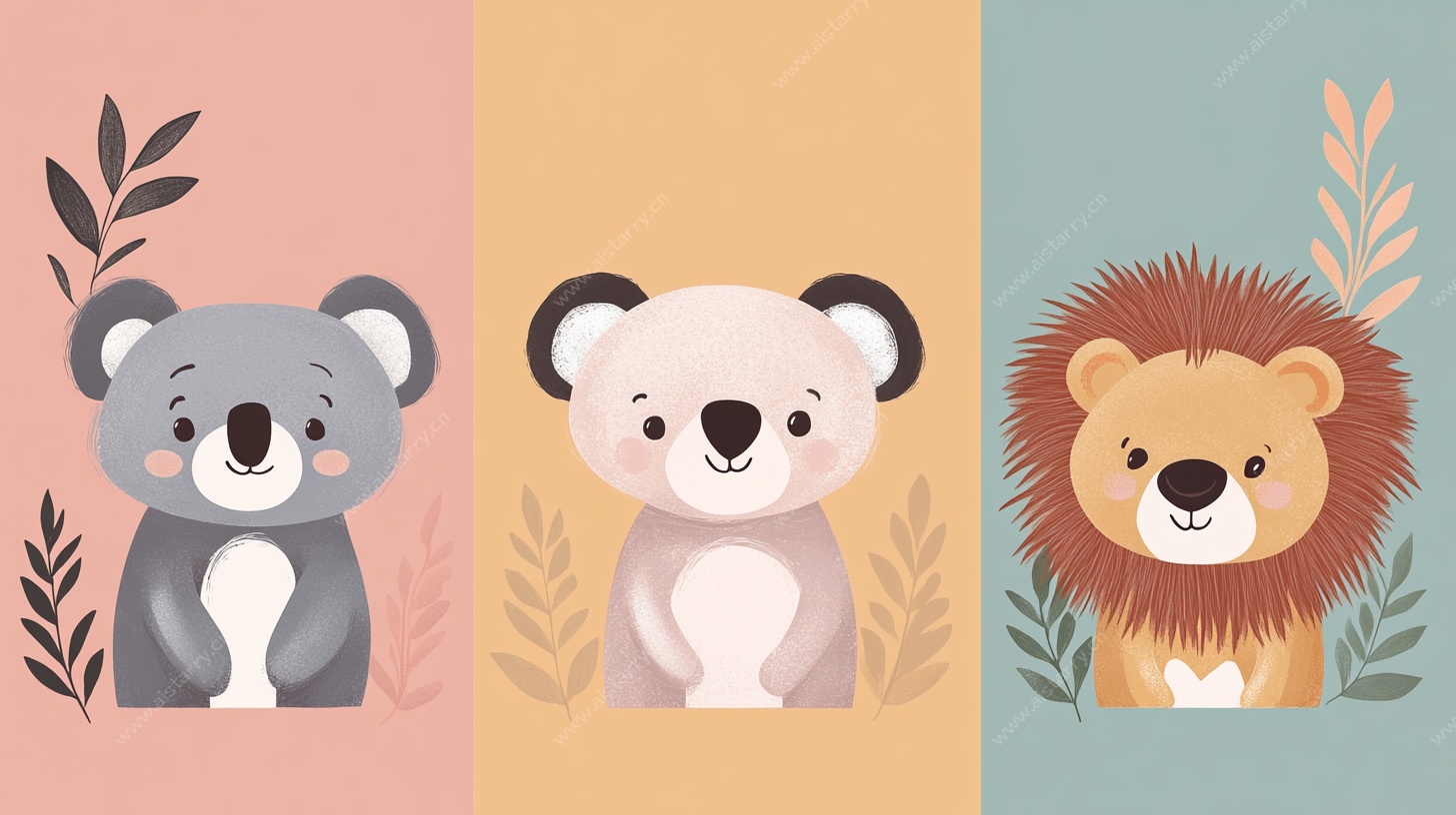 可爱动物卡通形象