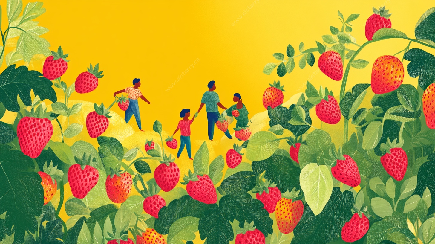 欢乐草莓园采摘时光