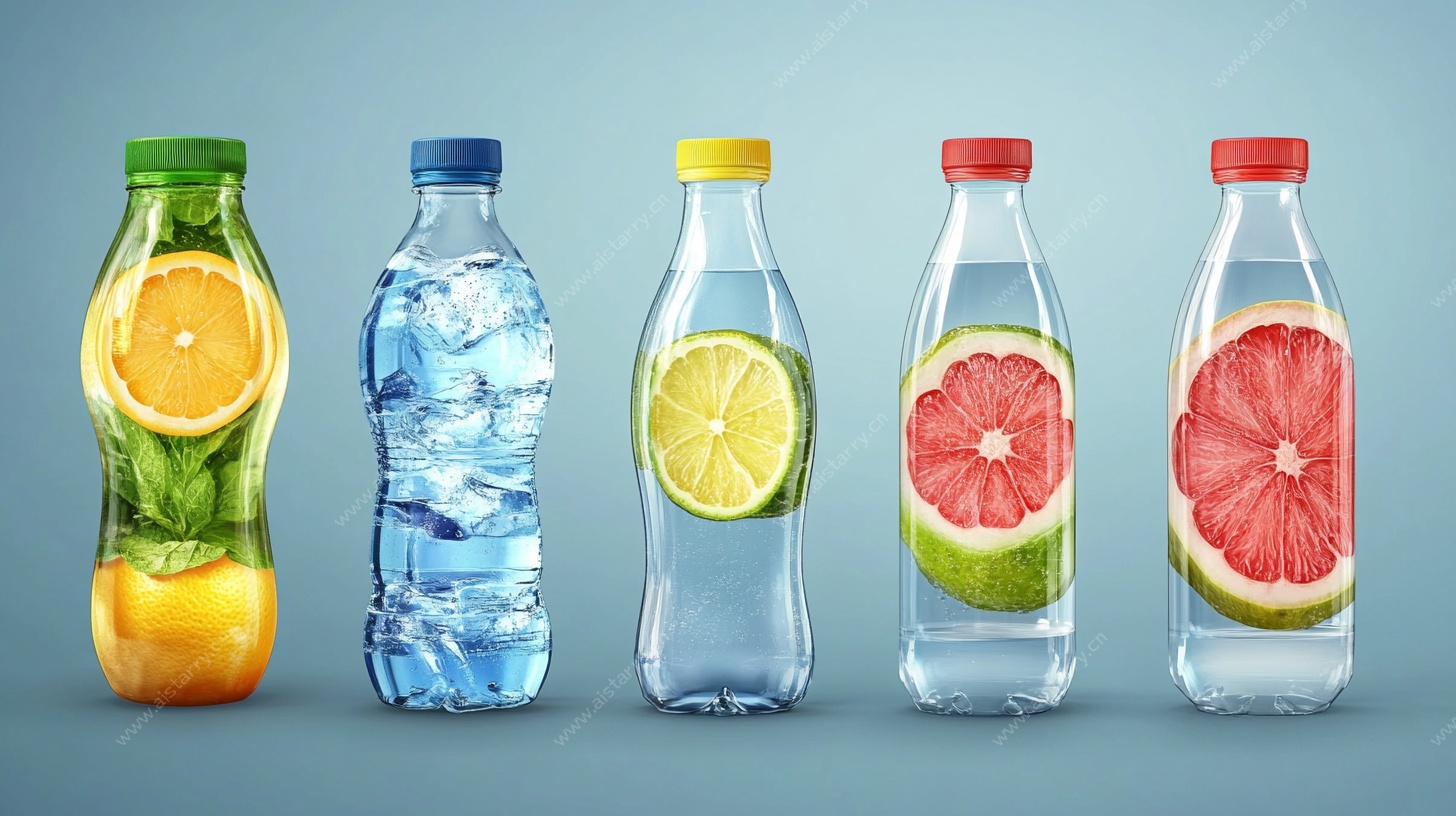 多彩水果饮料瓶展示