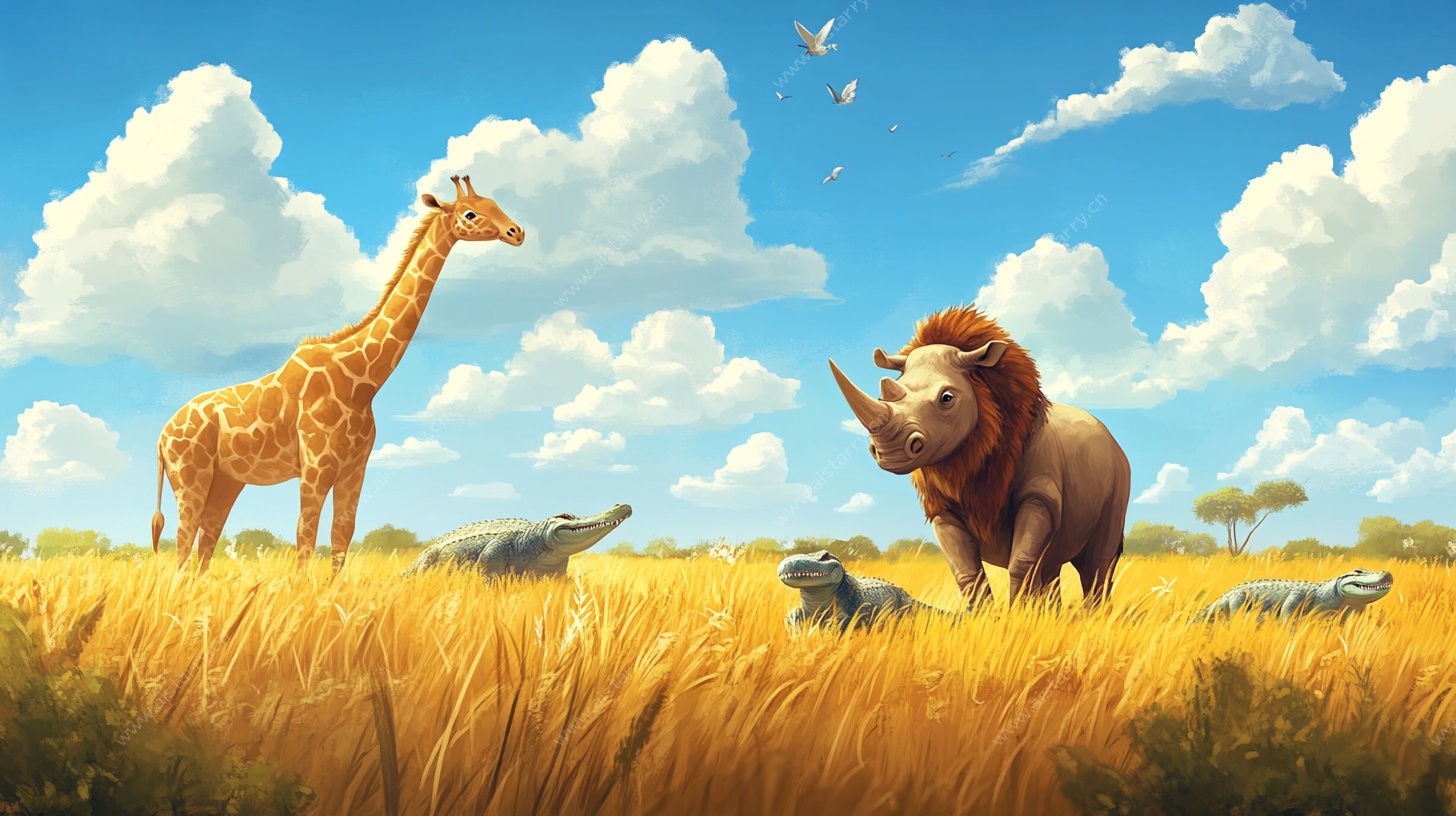 草原上的野生动物群像