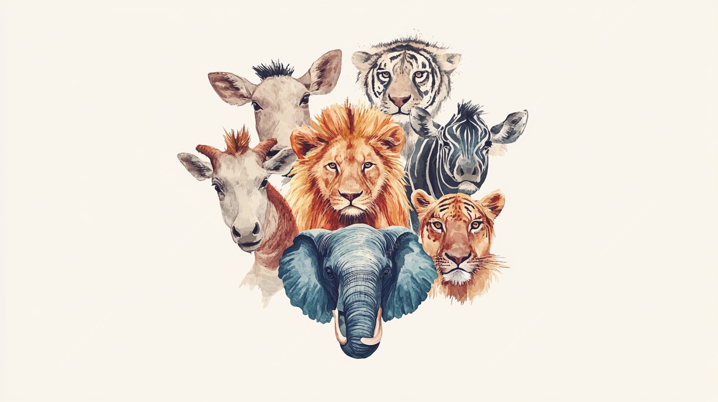 动物大集合插画