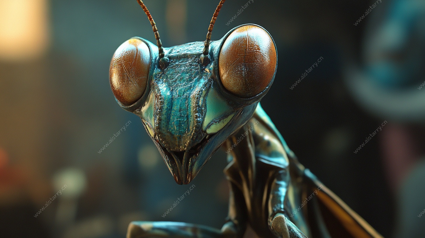 超写实螳螂特写