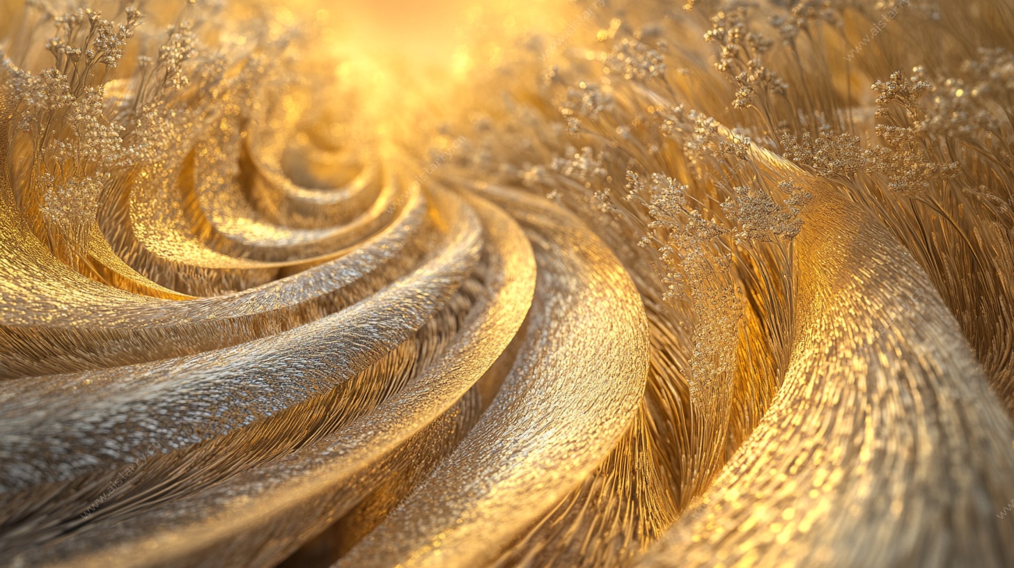 金色麦浪的梦幻纹理