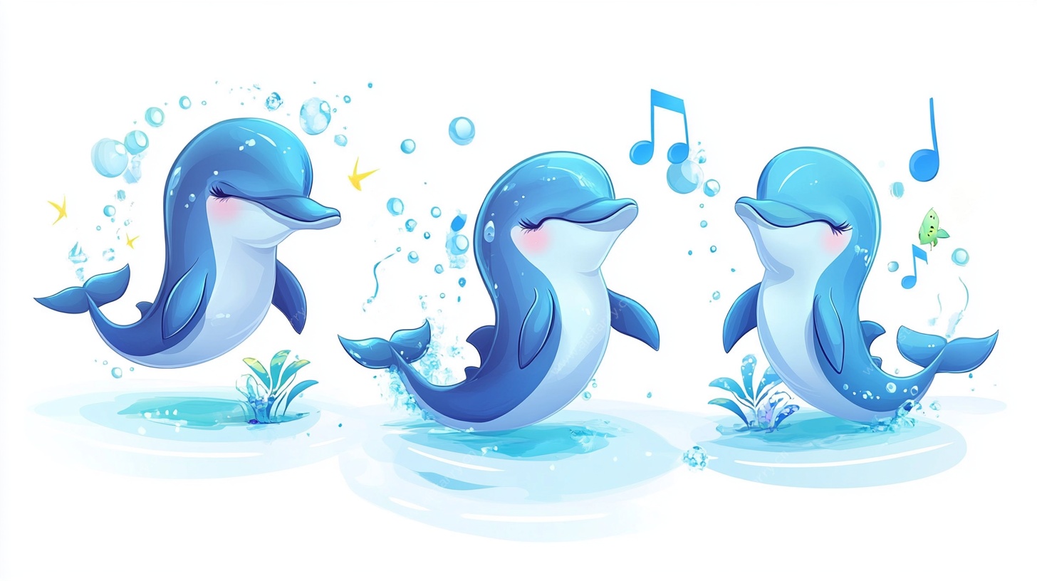 欢快海豚水中灵动表演