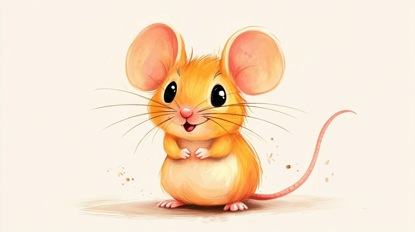 可爱小老鼠插画