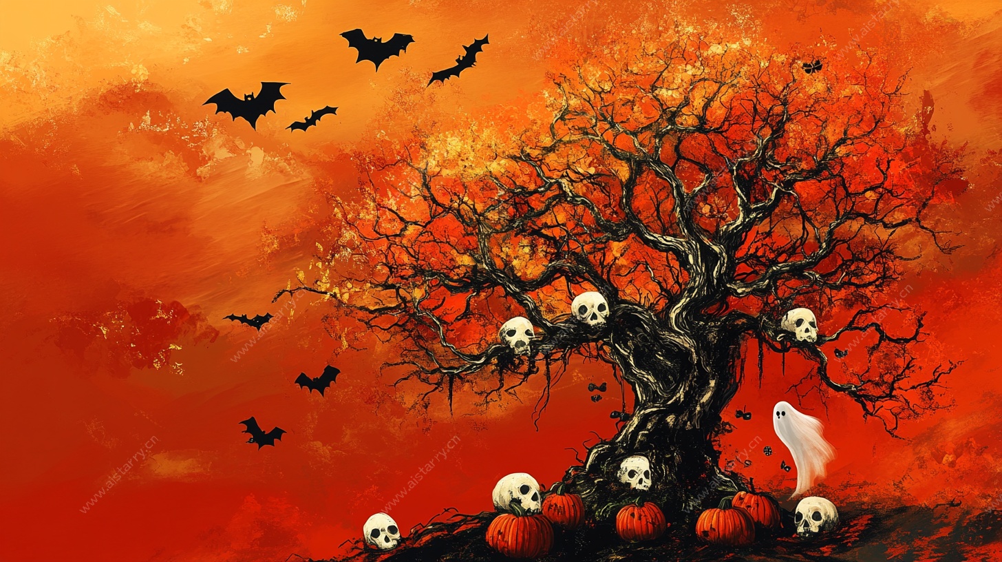 万圣节奇幻树景