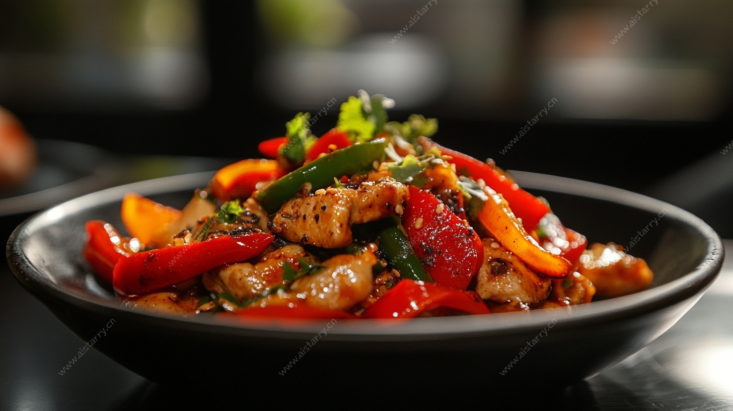 美味彩椒炒鸡肉