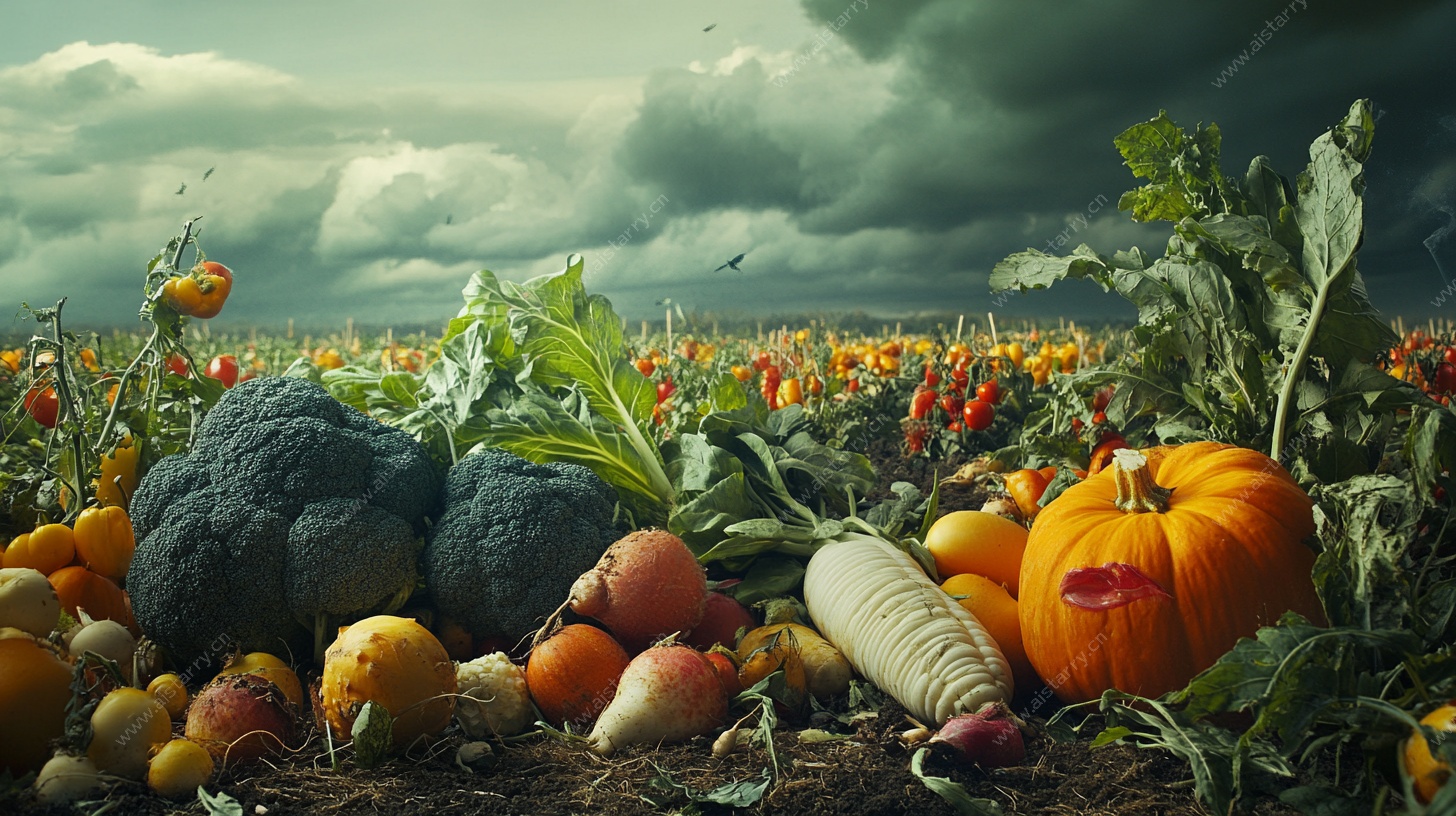 丰收田园蔬果景象