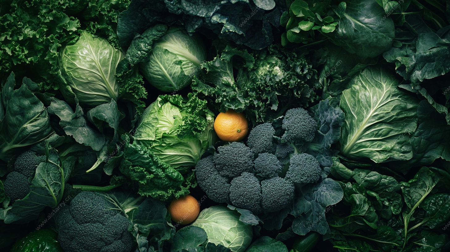 新鲜蔬菜与水果的组合