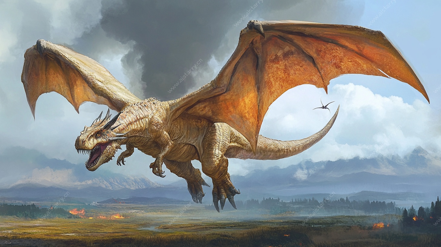 翱翔的金色巨龙