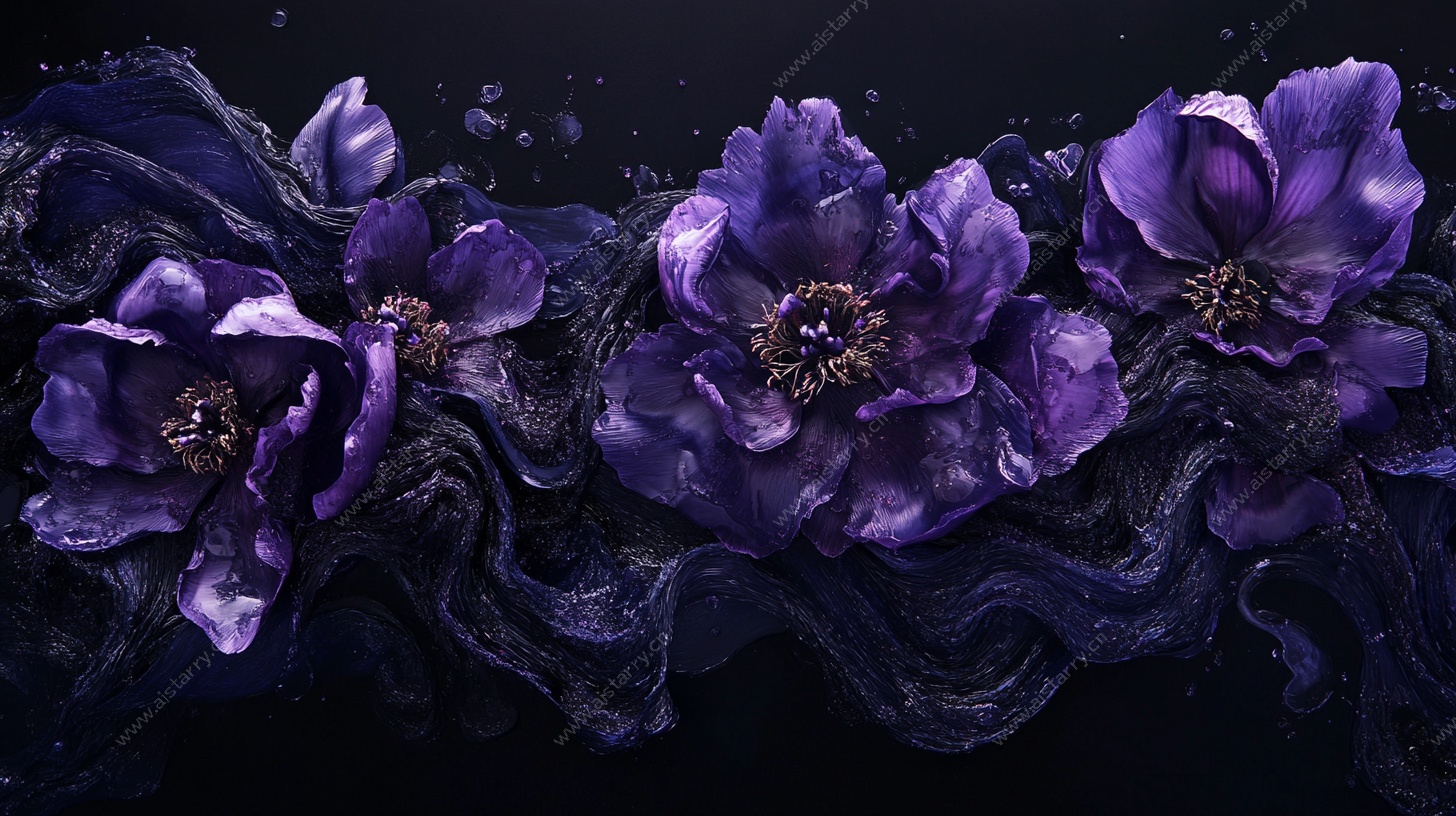 紫色梦幻花卉纹理背景