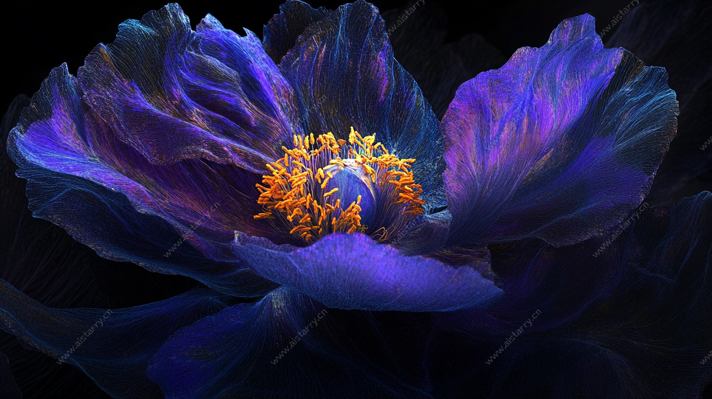 梦幻紫色花卉特写