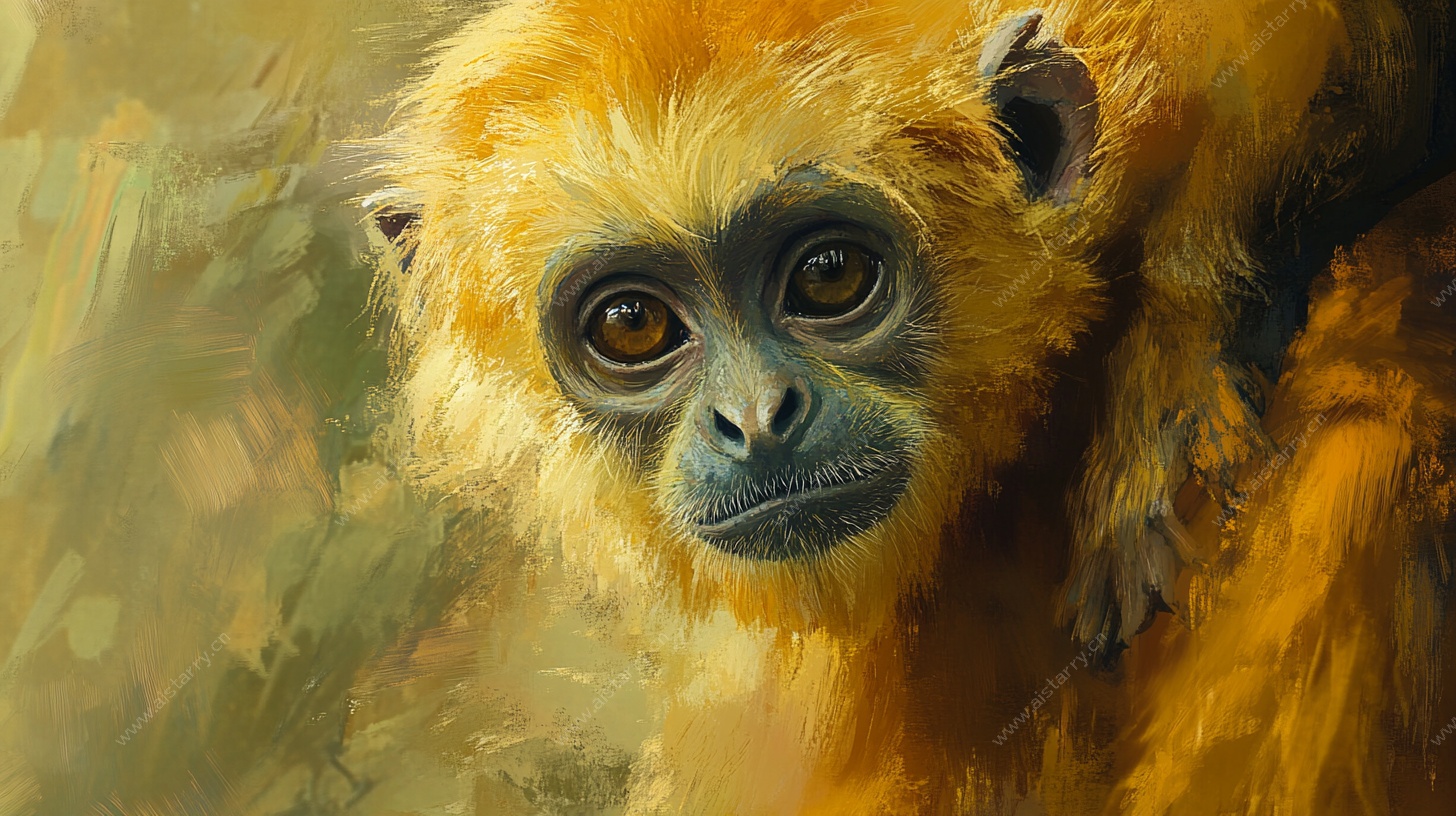 金色小猴的灵动瞬间