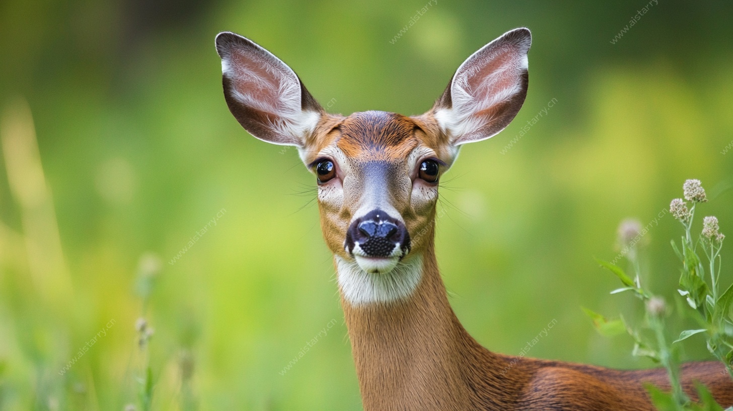 小鹿特写 清新自然风