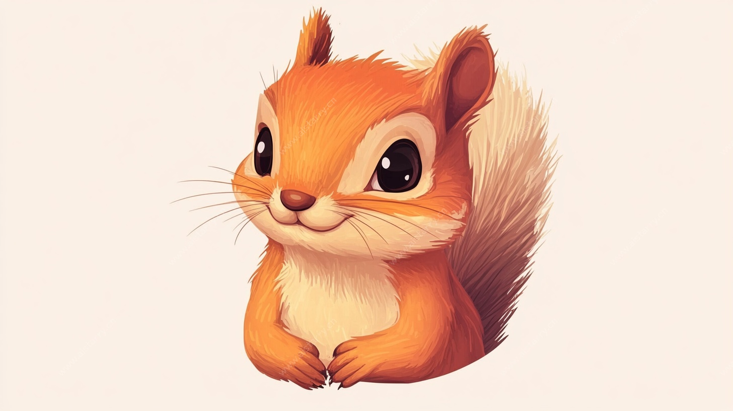 可爱松鼠卡通形象