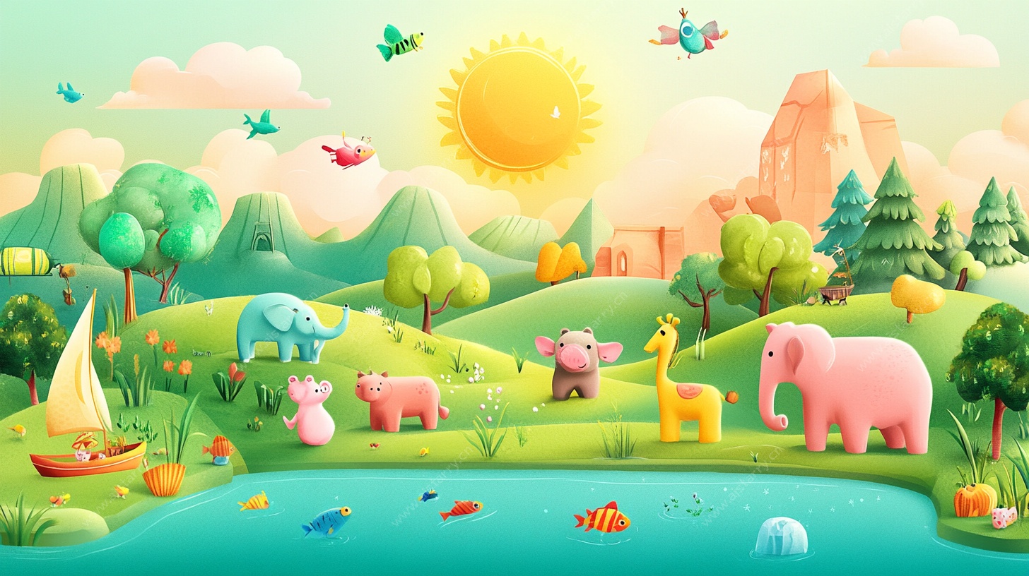 动物们的欢乐田园风光