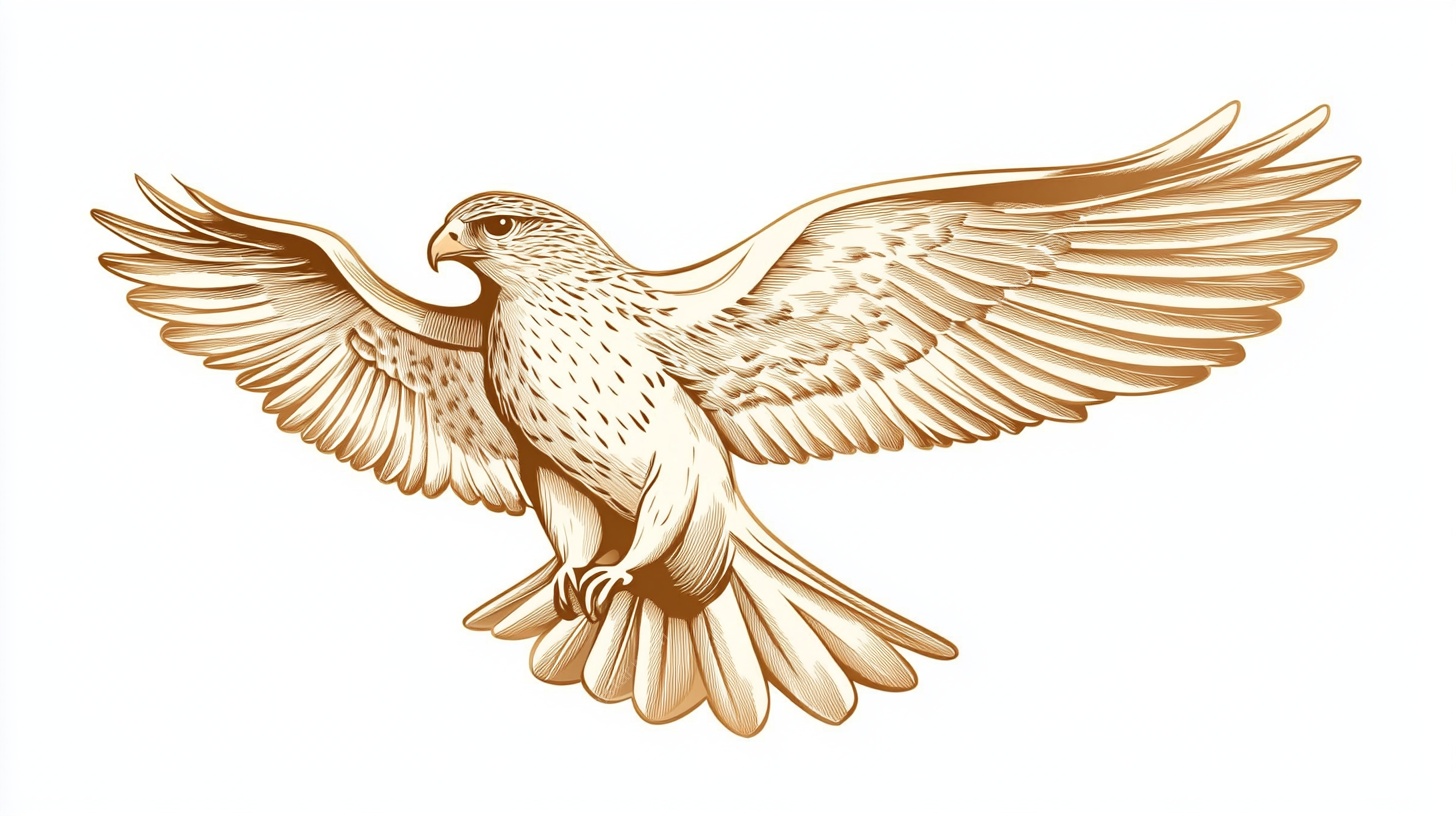 金色展翅雄鹰插画