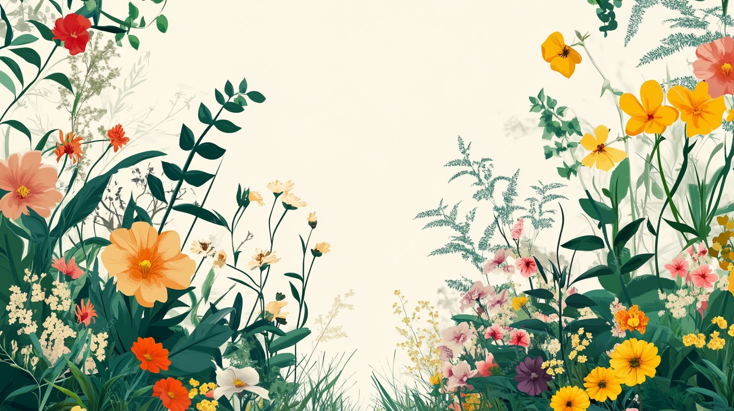 春日花卉背景图