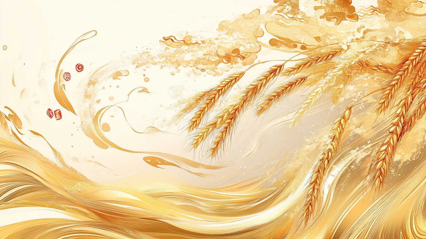 金色麦浪丰收景