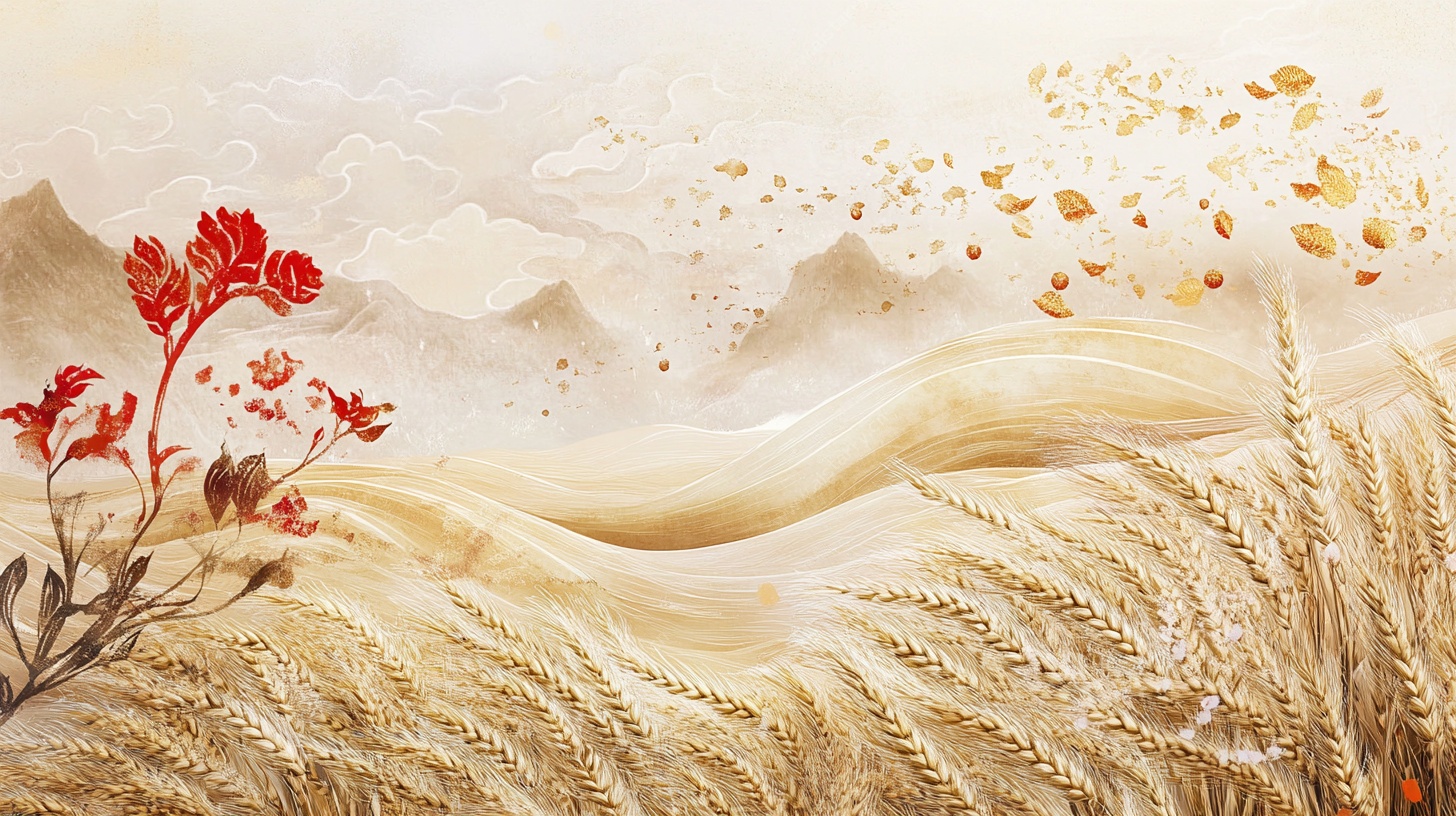 金秋田园风景图