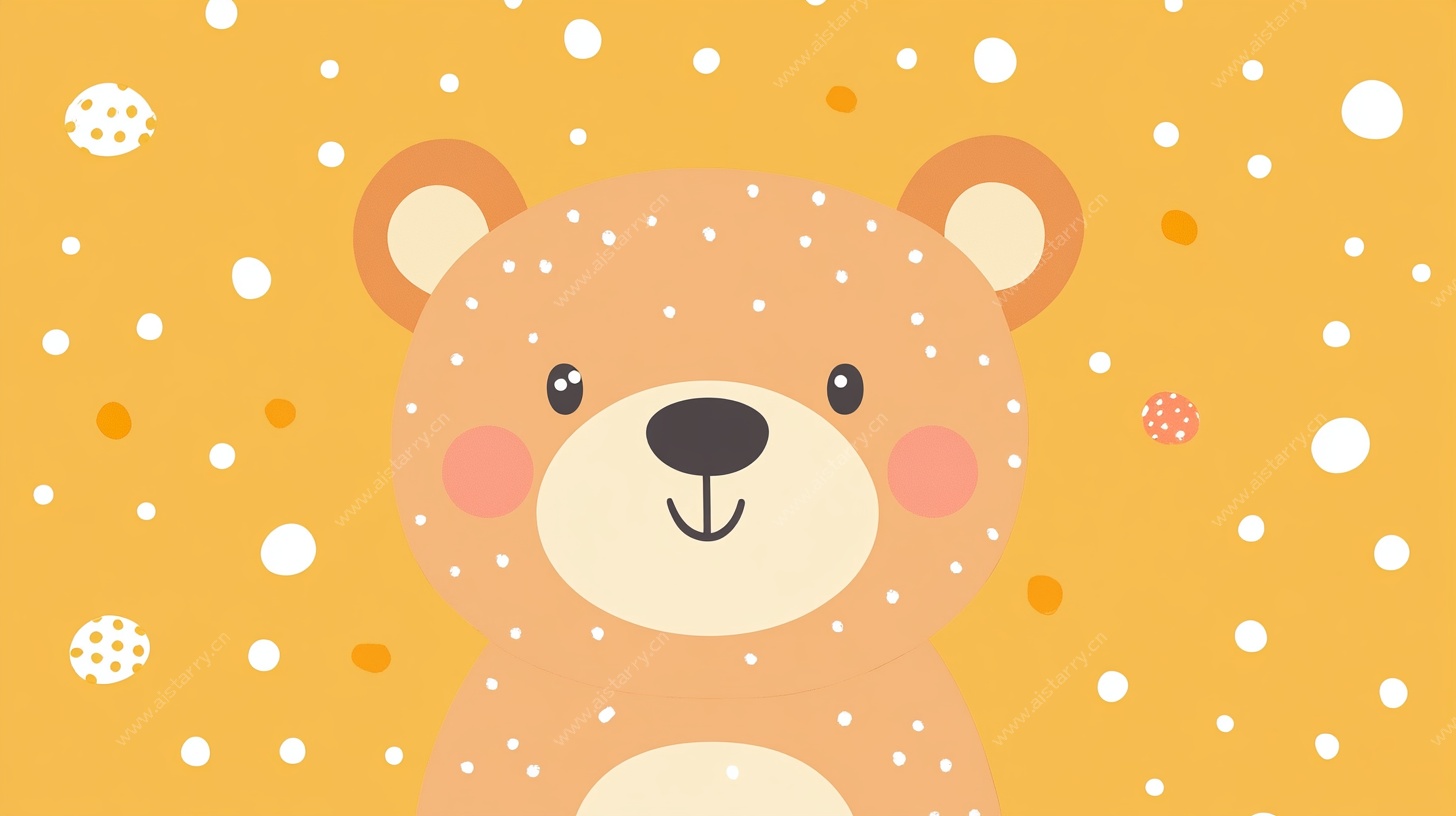 可爱小熊卡通背景图