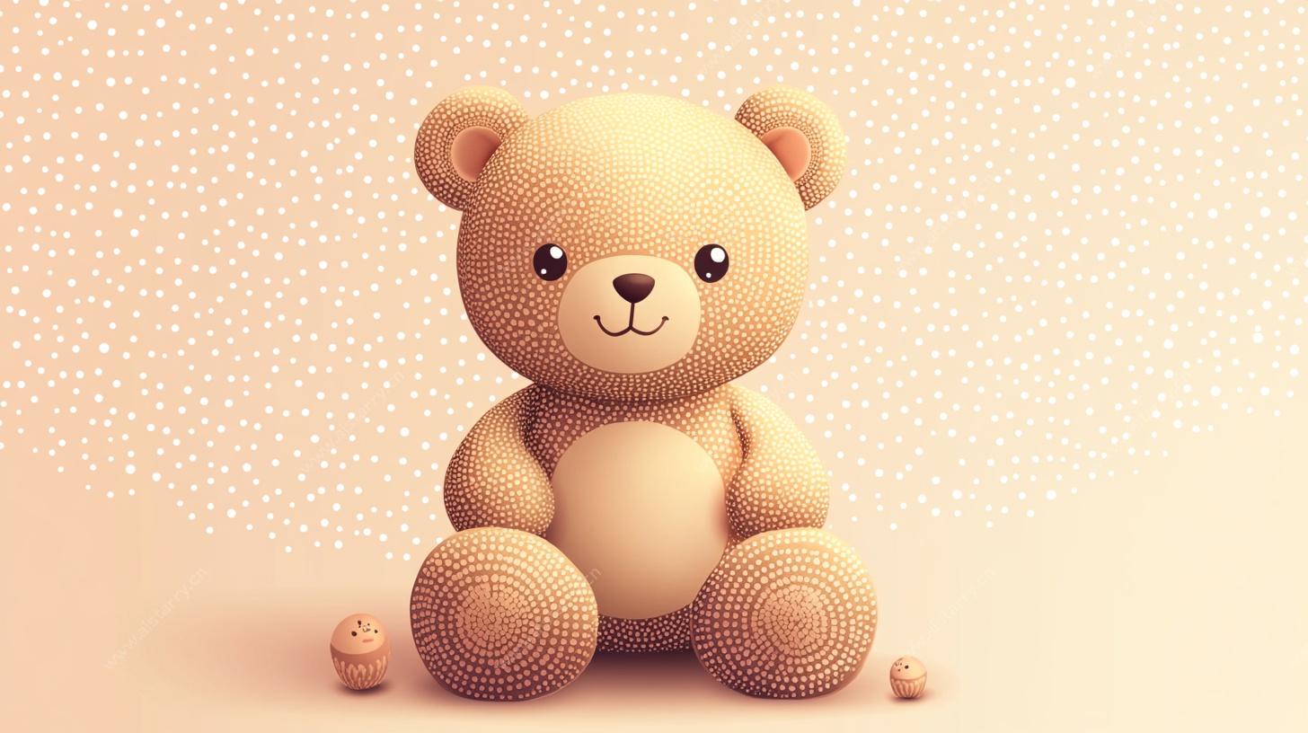 可爱毛绒小熊摆件