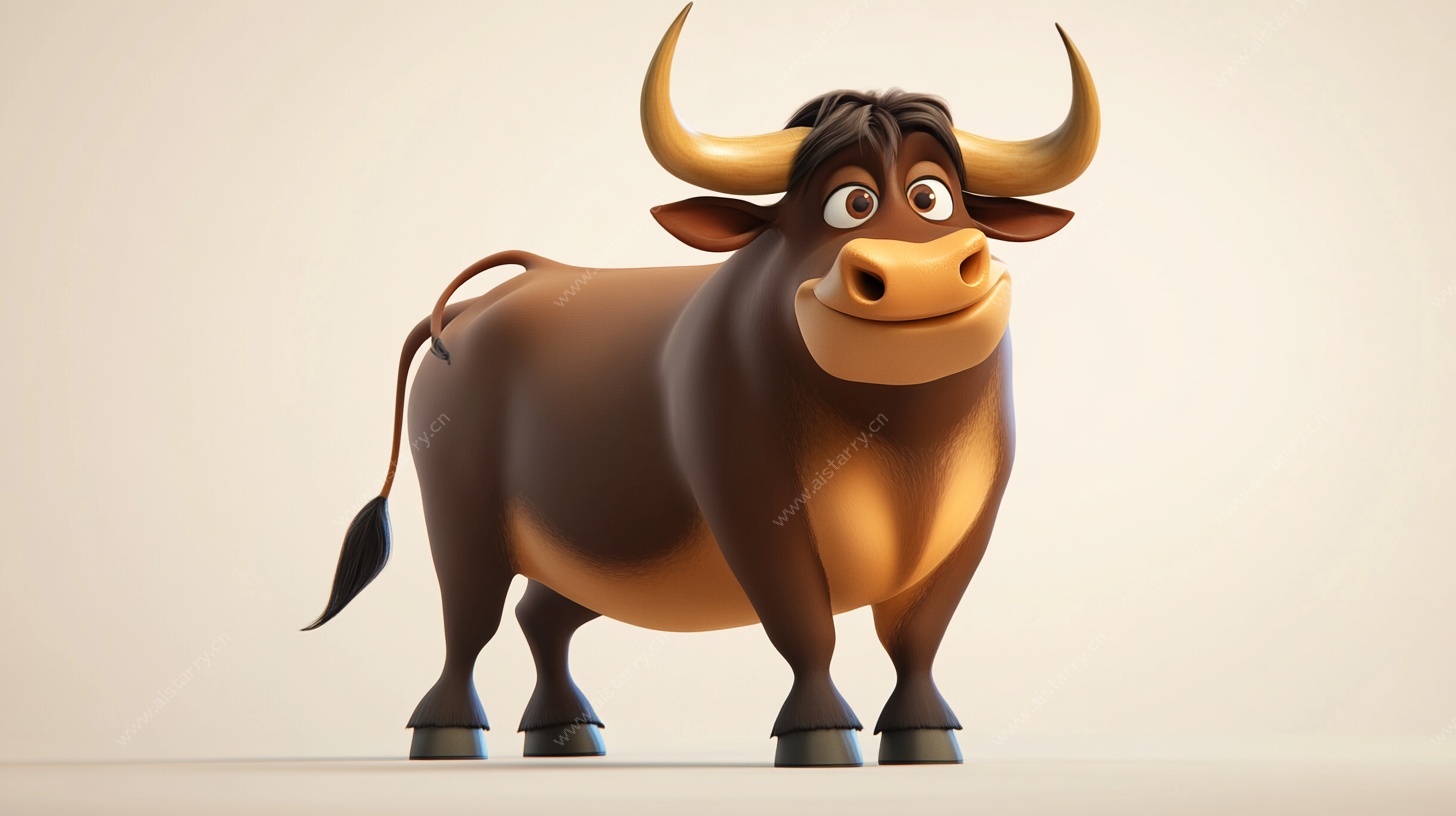 可爱卡通公牛形象