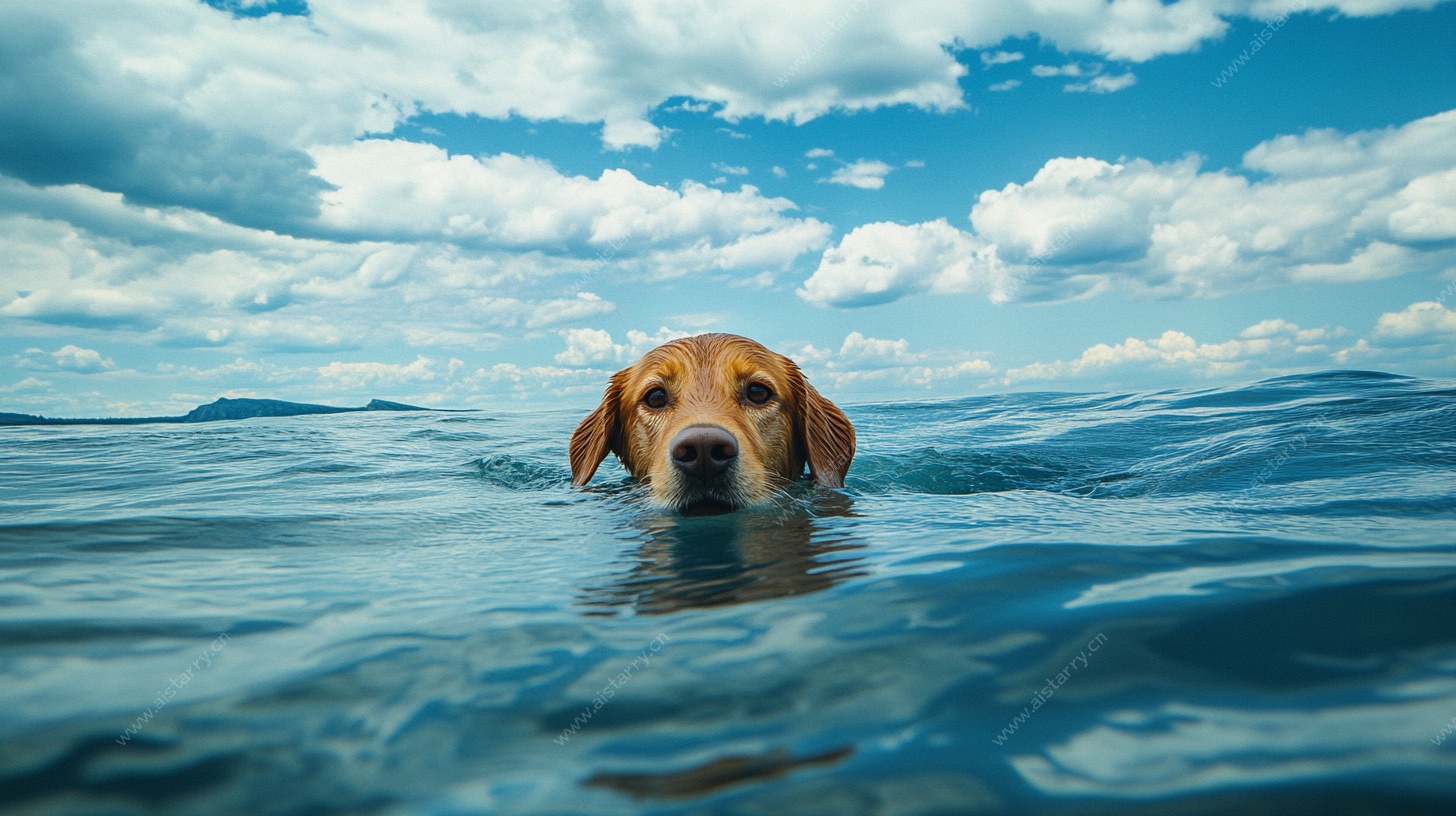 水中的拉布拉多犬