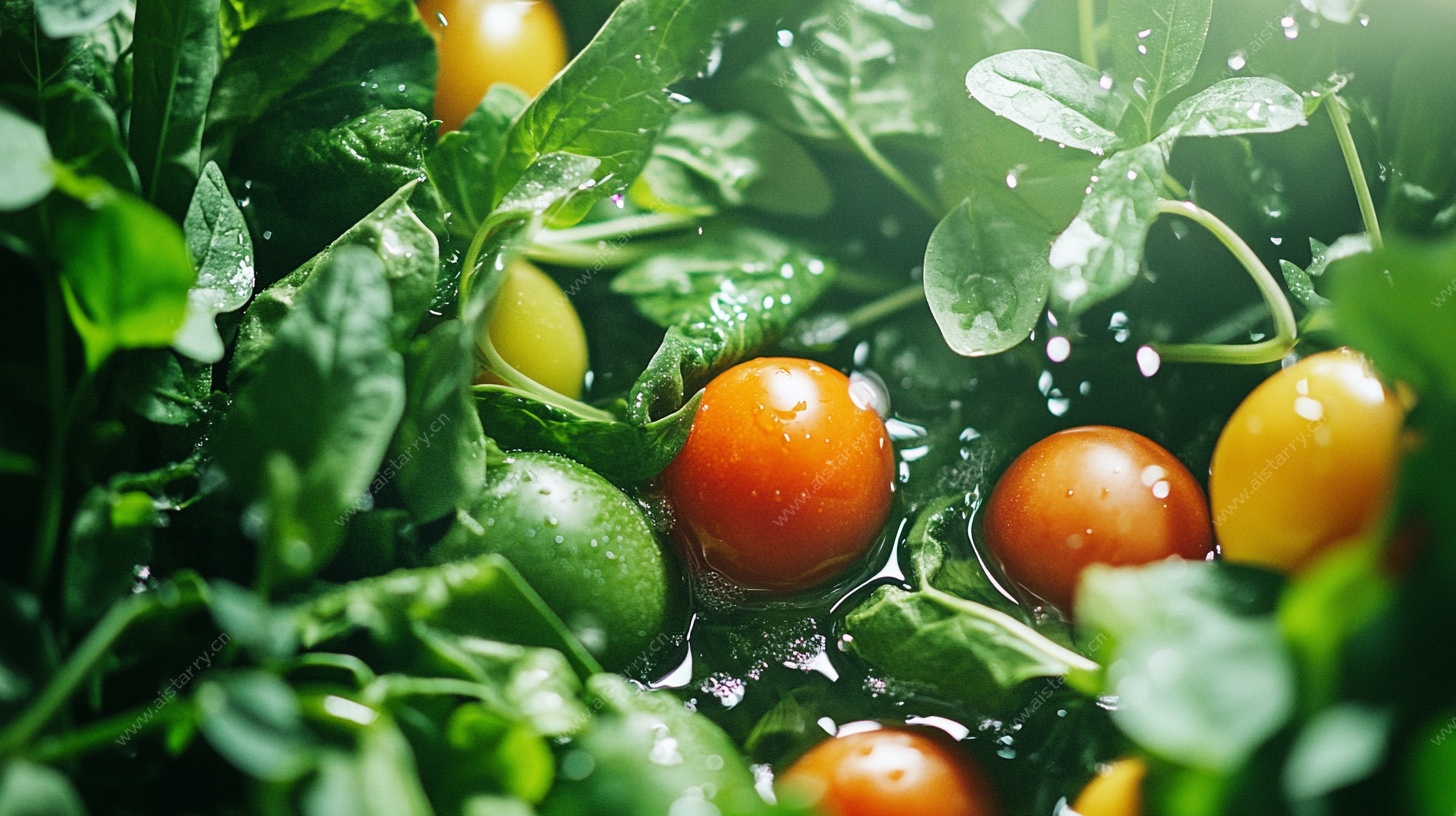 新鲜欲滴的多彩小番茄