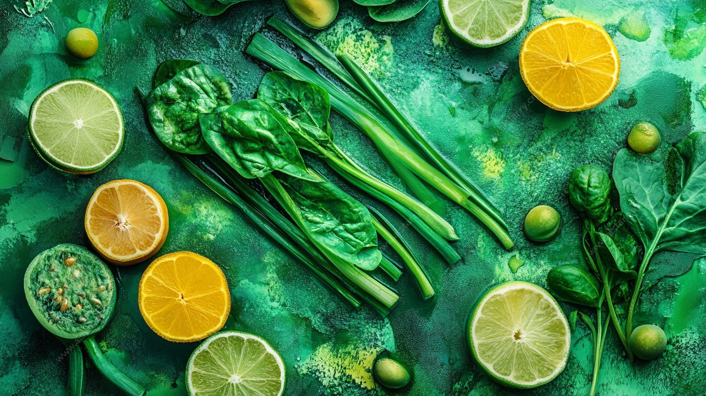 清新蔬果静物图